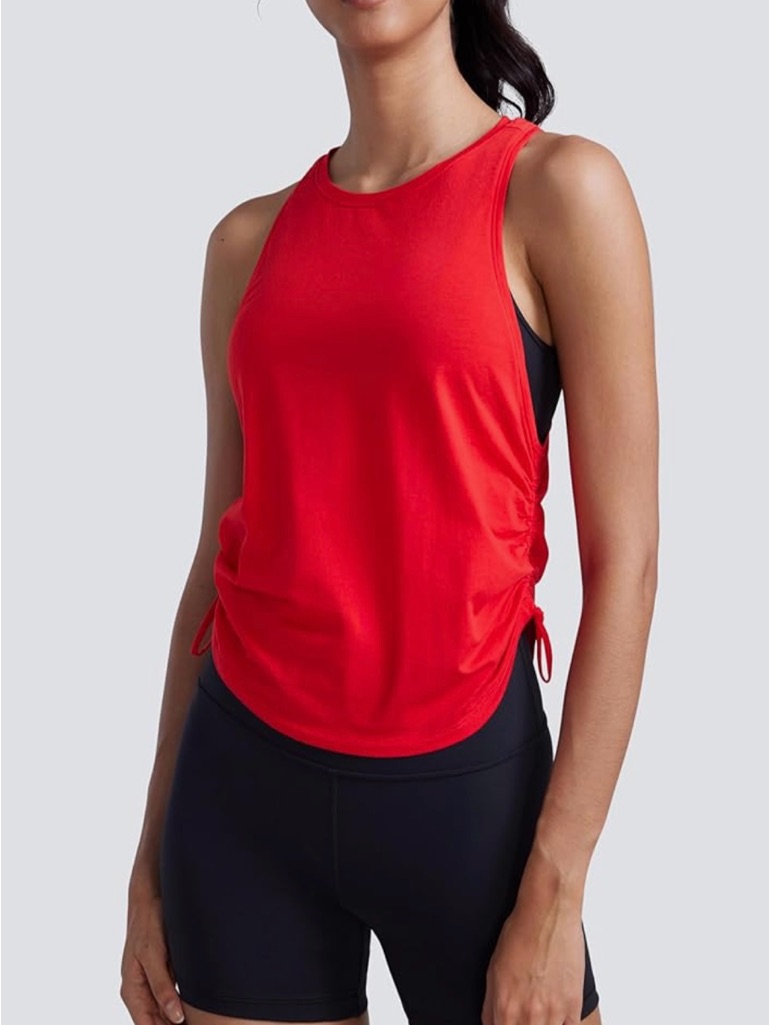 Women's Red Drawstring Tank Top
